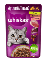 Whiskas (Вискас паучи для кошек утка и печень в мясном соусе)