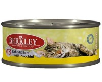 Berkley (Беркли) 75112 консервы для кошек №13 Кролик и говядина с цукини 100г (37139)