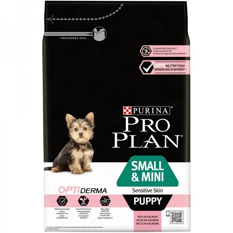 Pro Plan Puppy Small&Mini OptiDerma Salmon (Проплан для щенков мелких и ...