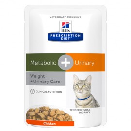 Хиллс Паучи для взрослых кошек для коррекции веса и лечения мочекаменной болезни (40181) (00763) - metabolic-plus-urinary-pouch.jpg