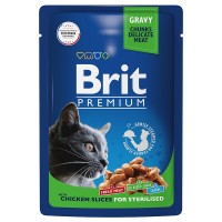 Brit Premium (Брит паучи для стерилизованных кошек цыпленок в соусе)