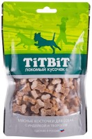 TiTBiT лакомство для собак косточки мясные с индейкой и творогом