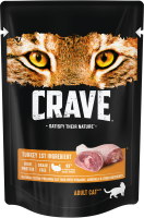 Crave Adult Cat Food (Крейв пауч беззерновой для кошек с индейкой)