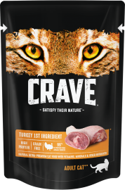 Crave Adult Cat Food (Крейв пауч беззерновой для кошек с индейкой) - Crave Adult Cat Food (Крейв пауч беззерновой для кошек с индейкой)