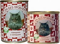 Ем без проблем консервы для кошек Говядина с сердцем 410г (81387)