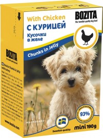 Bozita MINI Chicken (консервы для взрослых собак и щенков кусочки в желе с курицей) 190гр. - img9209_91131_big.jpg