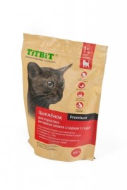 Корм TiTBiT для взрослых активных кошек с цыпленком - Корм TiTBiT для взрослых активных кошек с цыпленком
