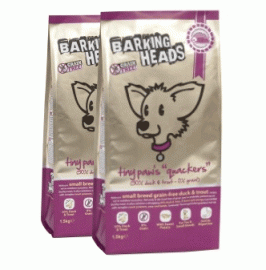Tiny paws quackers (для собак декоративных и мелких пород с уткой и бататом "Кряква для мелколапого" от BARKING HEADS) Скидка 30% на вторую упаковку - баркинг-хедс-2.gif