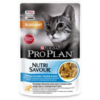 Pro Plan Elegant (Про План для кошек с чувствительной кожей с треской, паучи, кусочки в соусе)