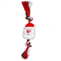 Triol игрушка NEW YEAR для собак из винила "Дед Мороз с веревкой"