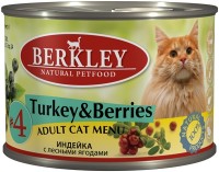 Berkley (Беркли) 75153 консервы для кошек №4 Индейка с лесными ягодами 200г (50529)