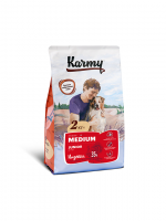 Karmy Medium Junior Карми сухой корм для щенков средних пород в возрасте до 1 года, беременных и кормящих сук с индейкой (73264, 73263)