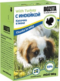 Bozita MINI Turkey (консервы для взрослых собак и щенков кусочки в желе с индейкой для щенков и взр. собак) 190гр. - img9211_11615_big.jpg