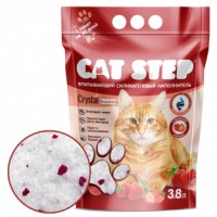 CAT STEP (Кэт Степ Наполнитель силикагелевый с ароматом клубники 3,8л*1,67кг (49838)
