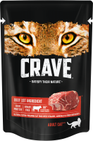 Crave Adult Cat Food (Крейв пауч беззерновой для кошек с говядиной)