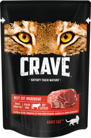 Crave Adult Cat Food (Крейв пауч беззерновой для кошек с говядиной) - Crave Adult Cat Food (Крейв пауч беззерновой для кошек с говядиной)