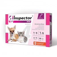 Экопром I200 Инспектор Мини Капли для кошек и собак от 0,5-2кг внешних и внутренних паразитов (80423)
