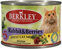 Berkley (Беркли) 75154 консервы для кошек №5 Кролик с лесными ягодами 200г (50530)