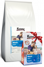 Karmy Maxi Adult Карми сухой корм для собак крупных пород в возрасте старше 1 года с индейкой (15 кг + 2 кг)(73278 + 73277) - Karmy Maxi Adult Карми сухой корм для собак крупных пород в возрасте старше 1 года с индейкой (15 кг + 2 кг)(73278 + 73277)