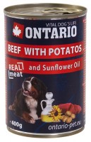 Ontario Beef, Potatos, Sunflower Oil (Онтарио консервы для собак: говядина и картофель)