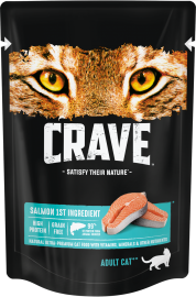 Crave Adult Cat Food (Крейв пауч беззерновой для кошек с лососем) - Crave Adult Cat Food (Крейв пауч беззерновой для кошек с лососем)