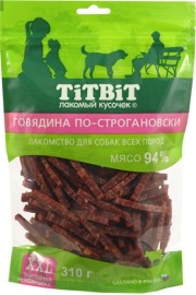 TiTBiT лакомство для собак говядина по-строгановски XXL выгодная упаковка - TiTBiT лакомство для собак говядина по-строгановски XXL выгодная упаковка