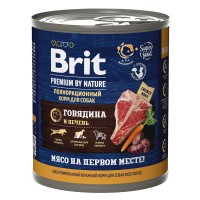 Brit Premium By Nature (Брит консервы для собак с говядиной и печенью)