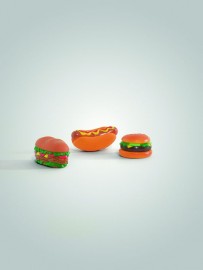Beeztees игрушка для собак "сэндвич, гамбургер, хотдог" в ассорт. 16271 (620317) - 16271 сэндвич гамбургер хотдог.jpg