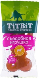 TiTBiT съедобная игрушка standart косточка с ягненком - TiTBiT съедобная игрушка standart косточка с ягненком