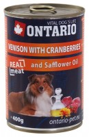 Ontario Venison, Cranberries, Safflower Oil (Онтарио консервы для собак: оленина и клюква)