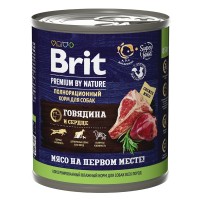 Brit Premium By Nature (Брит консервы для собак с говядиной и сердцем)