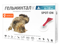 Экопром E106 Гельминтал SPOT-ON для кошек 4-10кг (37925)