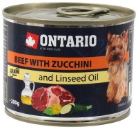 Ontario Mini Beef, Zuchini, Dandelion and linseed oil (Онтарио консервы для собак: говядина и цуккини)