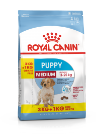 Medium Puppy (Junior) (Royal Canin для юниоров ср. пород /2-12 мес./ 3кг+1кг)   (190809)  - Medium Puppy (Junior) (Royal Canin для юниоров ср. пород /2-12 мес./ 3кг+1кг)   (190809) 