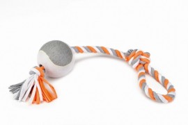Beeztees игрушка для собак "петля со средним мячом" серо/белая 39767 (641232) - 39767 Мяч.jpg