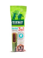 TiTBiT Dental 3в1 лакомство для собак маленьких и средних пород с мятой