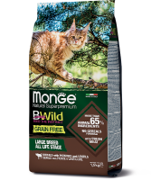 Корм Monge Bwild Grain Free Cat Buffalo (Монж сбалансированный рацион для взрослых кошек с мясом буйвола)