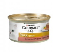 Gourmet Gold (Кусочки в паштете для кошек с уткой, морковью и шпинатом Террин) (12254204)