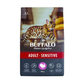 Распродажа! Mr.Buffalo ADULT SENSITIVE (Баффало для кошек с чувствительным пищеварением с индейкой) - Распродажа! Mr.Buffalo ADULT SENSITIVE (Баффало для кошек с чувствительным пищеварением с индейкой)
