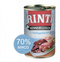 Rinti KENNERFLEISCH mit Geflügelherzen (Ринти Знаток Мяса консервы для собак птичьи сердечки)