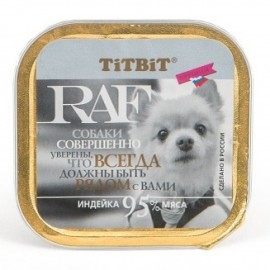 TiTBiT паштет для собак RAF с индейкой - TiTBiT паштет для собак RAF с индейкой