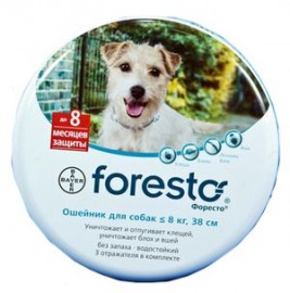 Foresto (Форесто) Ошейник для собак от клещей, блох и вшей менее 8кг - Foresto (Форесто) Ошейник для собак от клещей, блох и вшей менее 8кг
