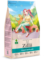 Zillii Skin & Coat Care (Зилли для взрослых кошек поддержка здоровья кожи и шерсти Индейка с Ягнёнком)