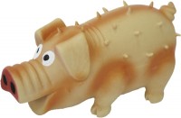 №1 Игрушка для собак "Свинка оранжевая с пищалкой латекс" 10см (83871)