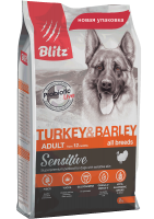 Blitz Adult Turkey & Barley (Блиц сухой корм для взрослых собак всех пород с индейкой и ячменем)