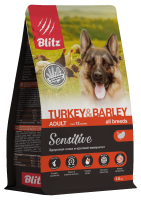 Blitz Adult Turkey & Barley (Блиц сухой корм для взрослых собак всех пород с индейкой и ячменем)