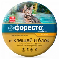 Байер Форесто Ошейник д/кошек от клещей, блох и вшей, защита 8 месяцев (41112)