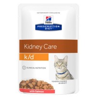 Hill's k/d Kidney Care (Хиллс паучи при хронической болезни почек, лосось) (36630)