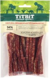 TiTBiT золотая коллекция лакомство для собак нарезка мраморная из баранины - TiTBiT золотая коллекция лакомство для собак нарезка мраморная из баранины