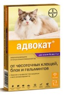 Байер Адвокат антипаразитарный препарат для кошек 4-8кг. (39357, 88006)